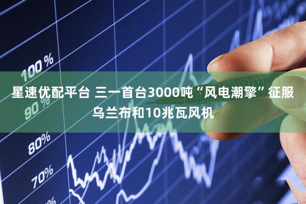 星速优配平台 三一首台3000吨“风电潮擎”征服乌兰布和10兆瓦风机