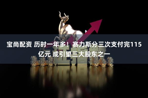 宝尚配资 历时一年多！赛力斯分三次支付完115亿元 成引望三大股东之一